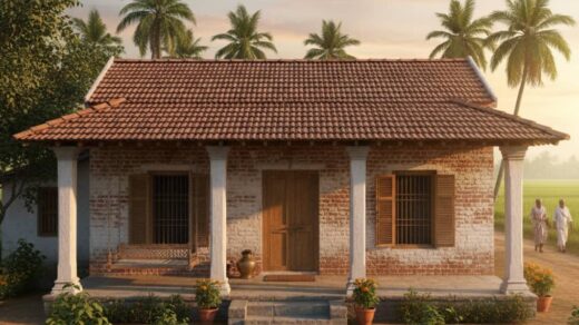 Village Single Floor Home Front Design