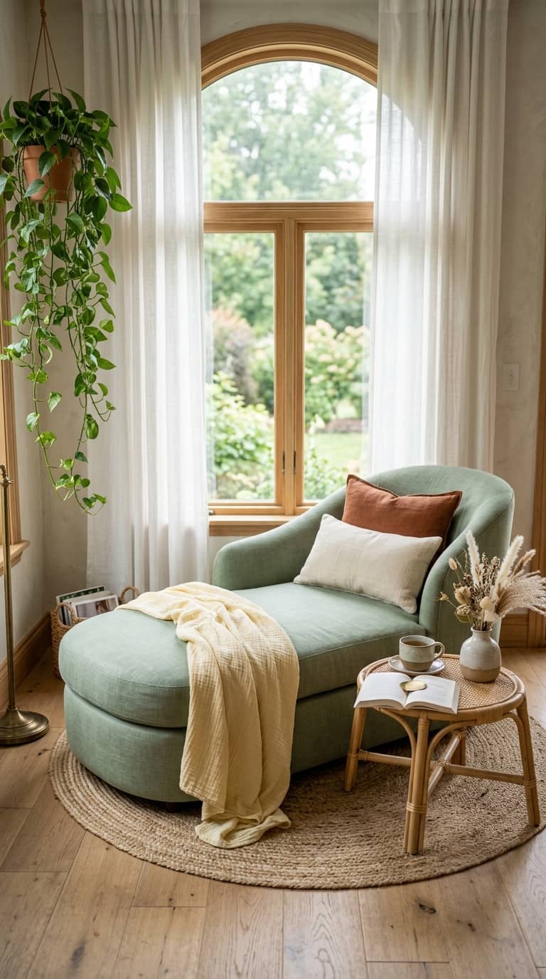Cozy Chaise Lounge Reading Nook for Relaxing Afternoons