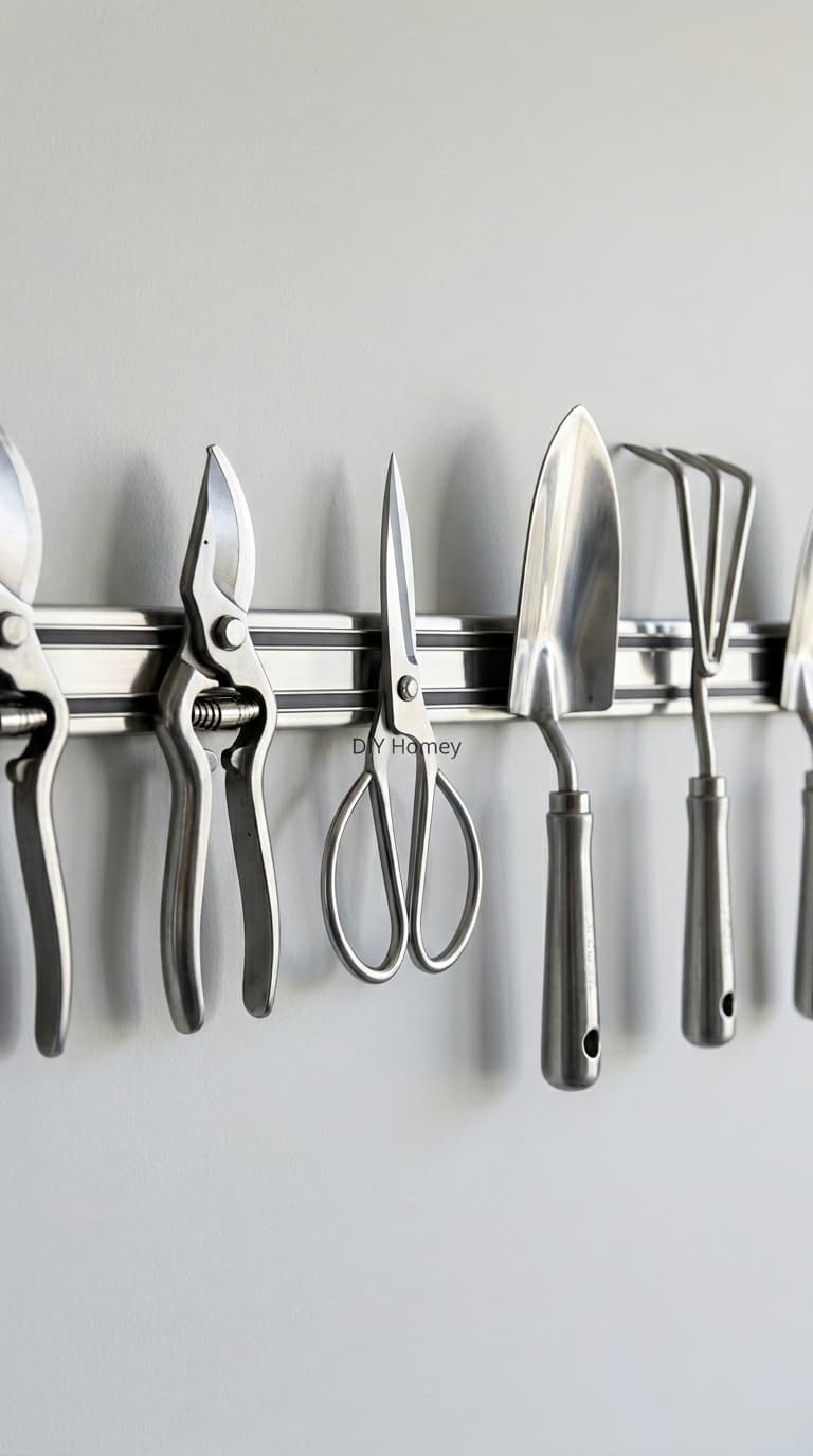 Magnetic Garden Tool Organization Station