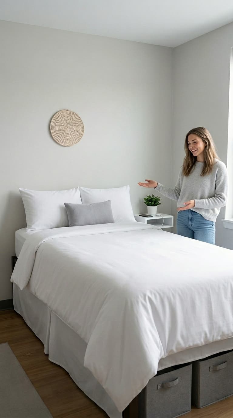 Minimalist Dorm Bedding Ideas for Small Rooms