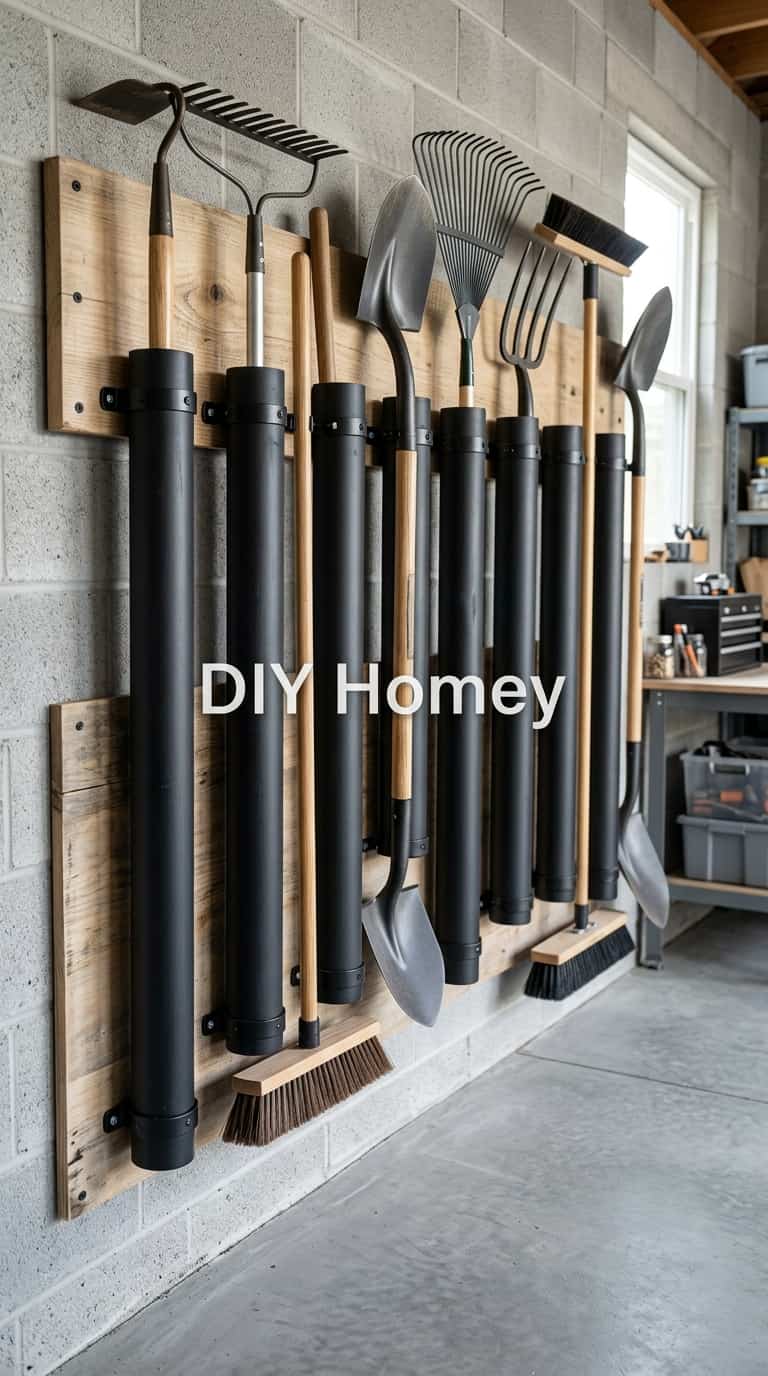 PVC Pipe DIY Garden Tool Storage Organizer